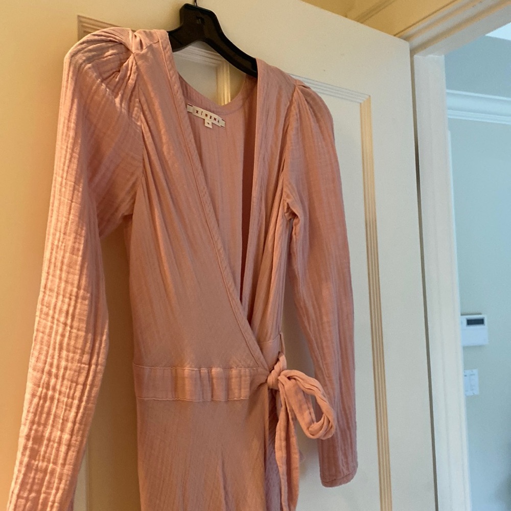Xirena dusty pink linen dress